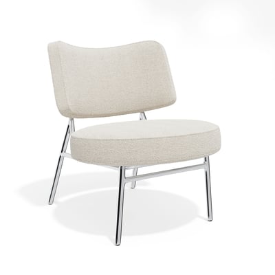 Fauteuil de salon en tissu bouclette IGGY SIA HOME