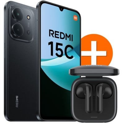 Smartphone Pack Redmi 15C 256Go Noir 4G + Buds 6 Active XIAOMI