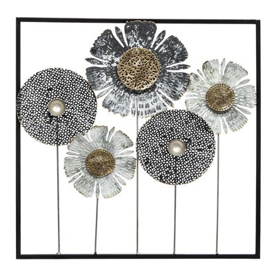 Décoration murale fleurs en métal ajouré FIORE ATMOSPHERA