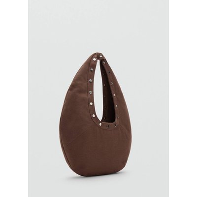 Sac porté épaule ovale à clous MANGO