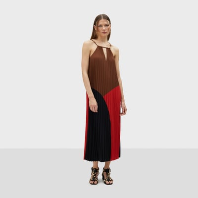 Robe longue plissée sans manches LOLA CASADEMUNT
