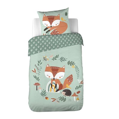 Parure de lit enfant Renard - 100% coton 57 fils/cm² TOILINUX