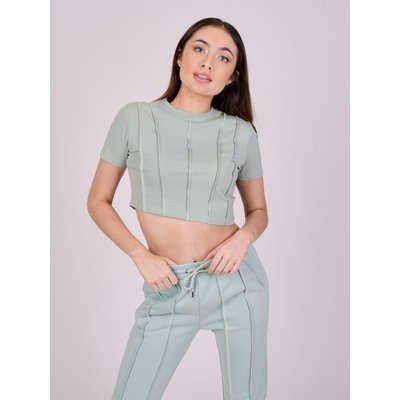 T-shirt crop avec bords surfilés PROJECT X