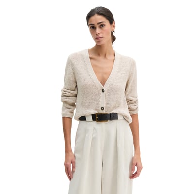 Cardigan slim en fil à bandelettes MARC O'POLO