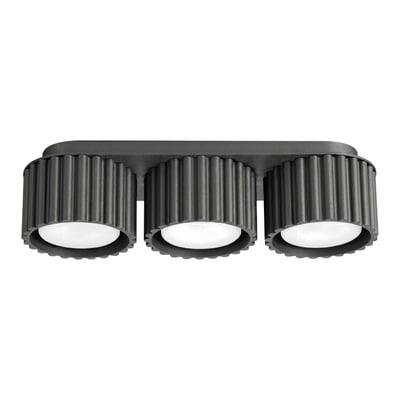 Plafonnier Aluminium Noir Gx53 3 AURA EDEN