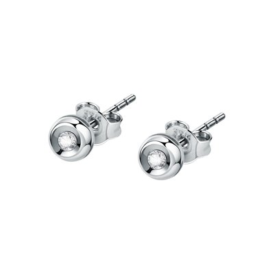 Boucles d'oreilles en or blanc 375 PROMESSE BLUESPIRIT