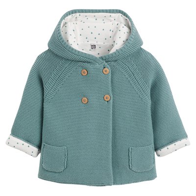 Gilet à capuche grosse maille, doublé jersey LA REDOUTE COLLECTIONS