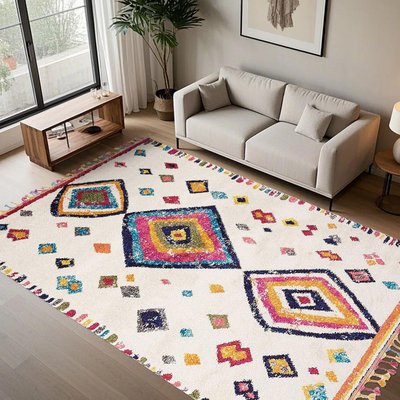 Tapis berbère tissé motif ethnic OURIKA 4 UN AMOUR DE TAPIS