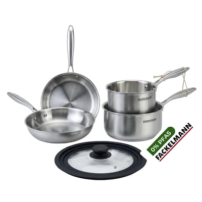 Batterie 2 poêles 26/28cm + 2 casseroles 14/18cm VITA3 FACKELMANN