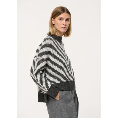 Pull bicolore oversize à chevrons XXL HUMILITY