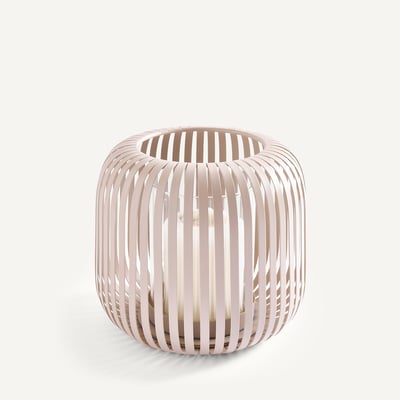 Photophore en métal acier, hauteur 23 cm, STRIPI AM.PM