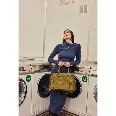 Sac à main zippé multipoche en cuir MACY NAT & NIN