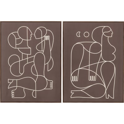 Décoration murale abstraite toile, Lot de 2 RECOLLECTION