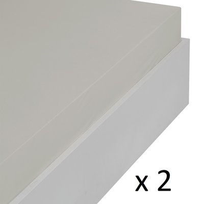 Lot de 2 draps housse jersey coton bonnet 30 cm MANHATTAN SENSEI MAISON