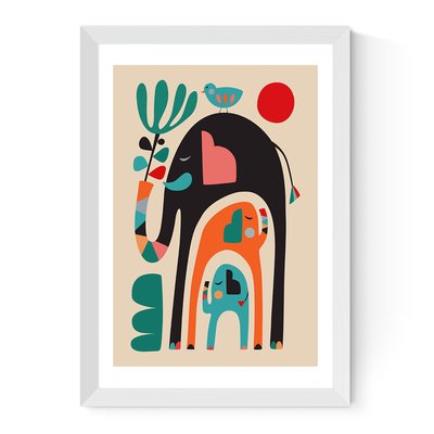 Three Elephants by Rachel Lee Print EAST END PRINTS