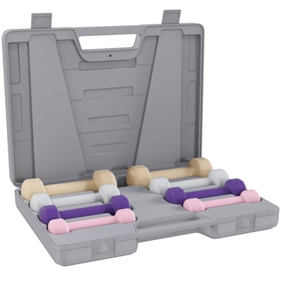Lot d'haltères Métal Multicolore HOMCOM