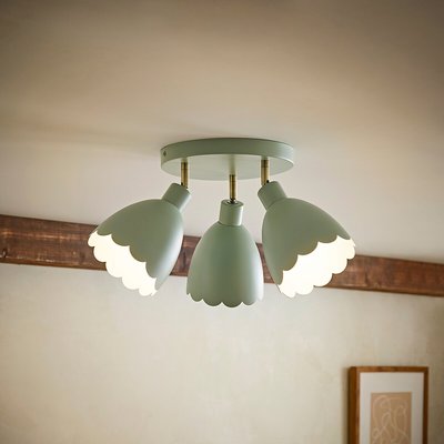 Minnie 3-Light Flower Scallop Ceiling Light SO'HOME