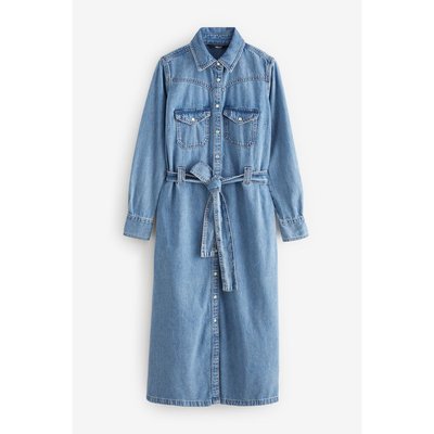 Robe chemise western   en jean NEXT