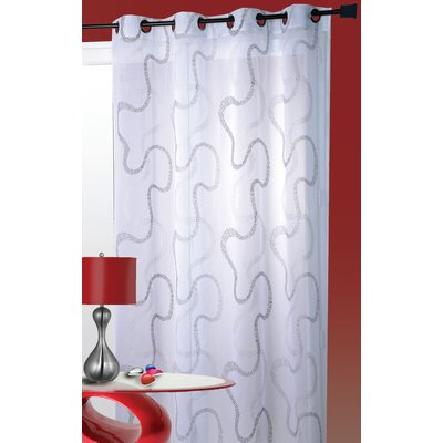 Voilage tissé et brodé en zig zag HOME MAISON