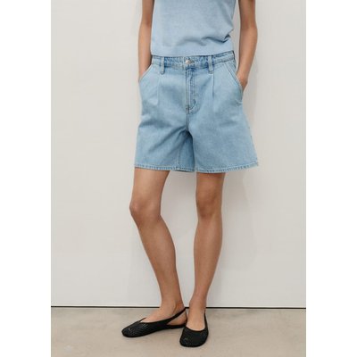 Bermuda en jean taille normale à pinces MANGO
