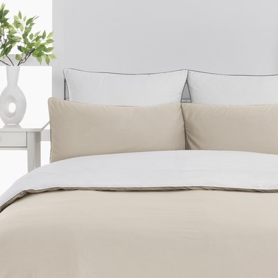 Housse de couette bicolore en percale coton DOZMARY SENSEI MAISON