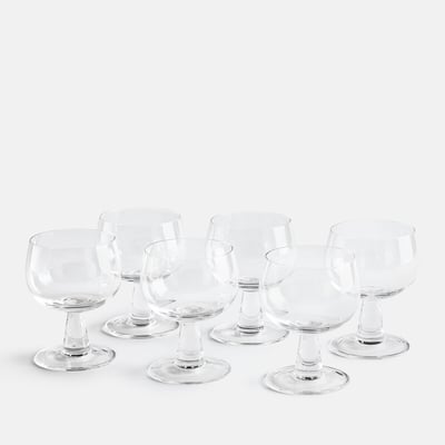 Lot de 6 verres forme ballon, pied bas, LAZIE LA REDOUTE INTERIEURS