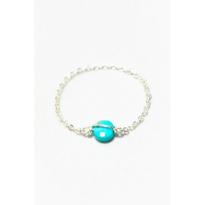 Bague chaînette Stella Turquoise - Argent YAY PARIS