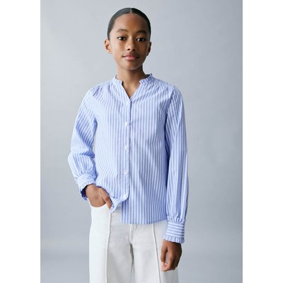Chemise rayée avec détails froncés MANGO KIDS