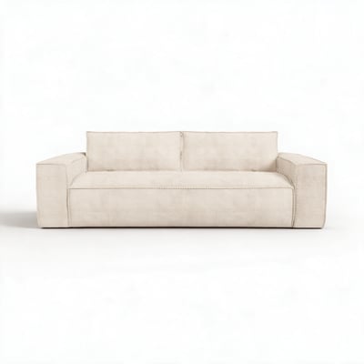 Canapé convertible express 140cm 3 places en velours côtelé JOAN SIA HOME