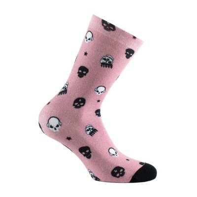 Chaussettes imprimées têtes de mort viscose de bambou KINDY