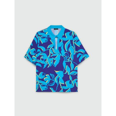 Blouse à fleurs en viscose LENZING™ ECOVERO™ avec col et coupe boxy FIORELLA RUBINO