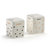 White with polka dots