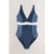 Bleu/Ecru Colourblock