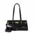 Black-Croc Print Leather