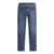 Medium indigo worn in