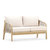Structure En Bois Couleur Clair, Corde Beige-Marron, Coussin Beige