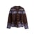 Motif Fair Isle Marron Chocolat/Violet