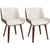Blanc, Marron Foncé