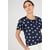 Bleu Marine Pois