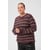 Marron Fudge Melange/Beige Stripe