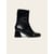 Cuir Plissé Verni Noir