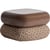 Marron Brillant Et Motif Beige