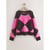 Argyle Rose Et Marron