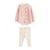 Body Fleuri Blanc, Legging Avec Maille Rose