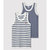 Blue Striped/White