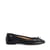 Black-Croc Print Leather