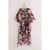 Motif Floral Vintage Noir/Rose