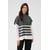 Gris Dark Grey White Stripe