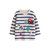 Broderie De Ferme À Rayures Crème Et Marine