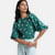 Polka Dot Print/Green Background